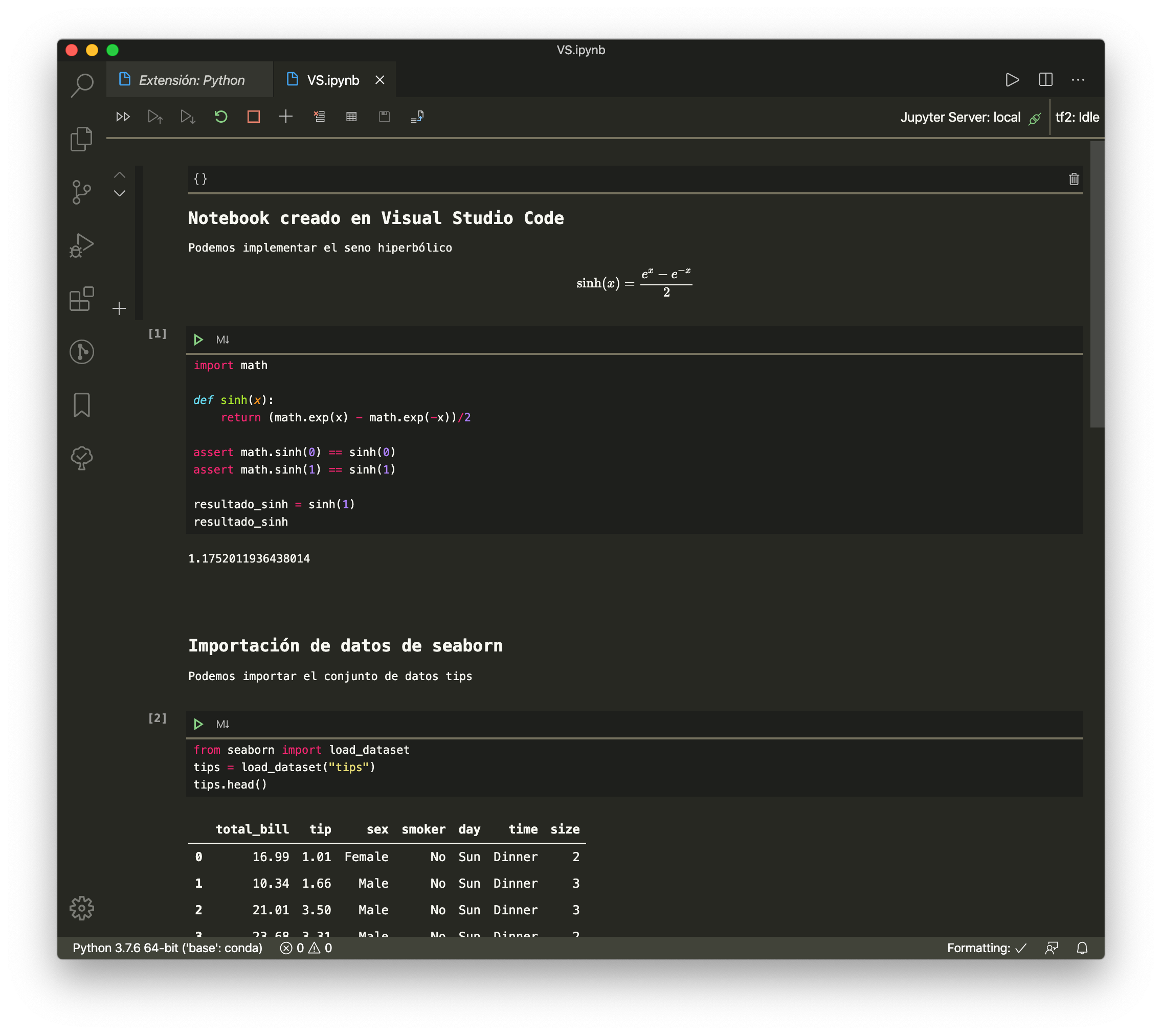 Jupyter Notebooks en Visual Studio Code