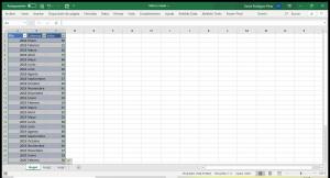 Matriz en tabla con Excel