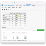 Generador de tablas Markdown, LaTeX y HTML Vista de la aplicación Tables Generator