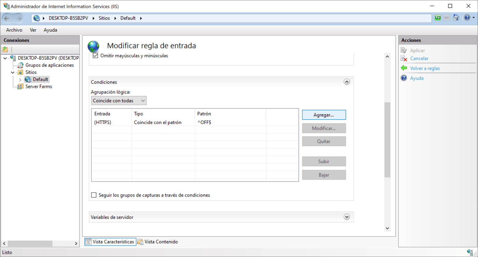 Redirigir HTTP a HTTPS en IIS - Analytics Lane