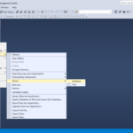 Reducir el tamaño en SQL Server de una base de datos Seleccionar la opción para compactar la base de datos en Microsoft SQL Server Manager Studio